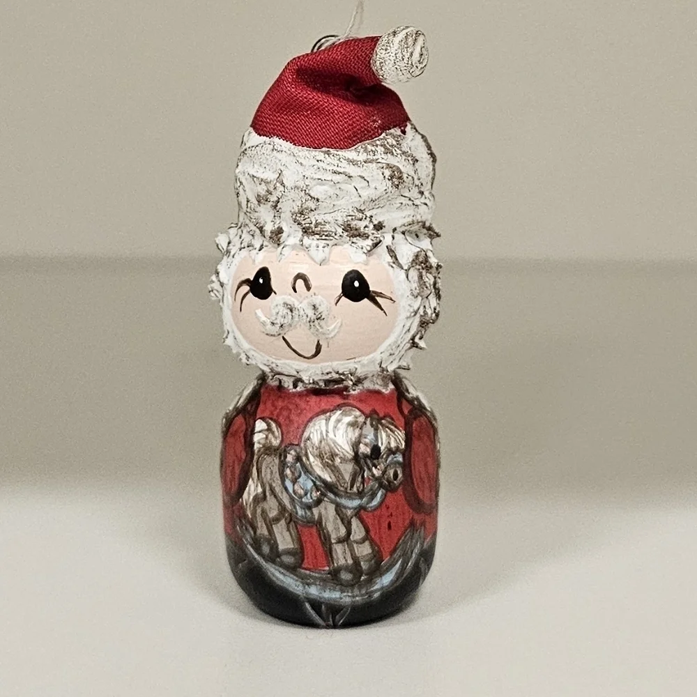 Vintage & RARE MMS Festive Snowman and Santa Ornaments (Qty. 2)